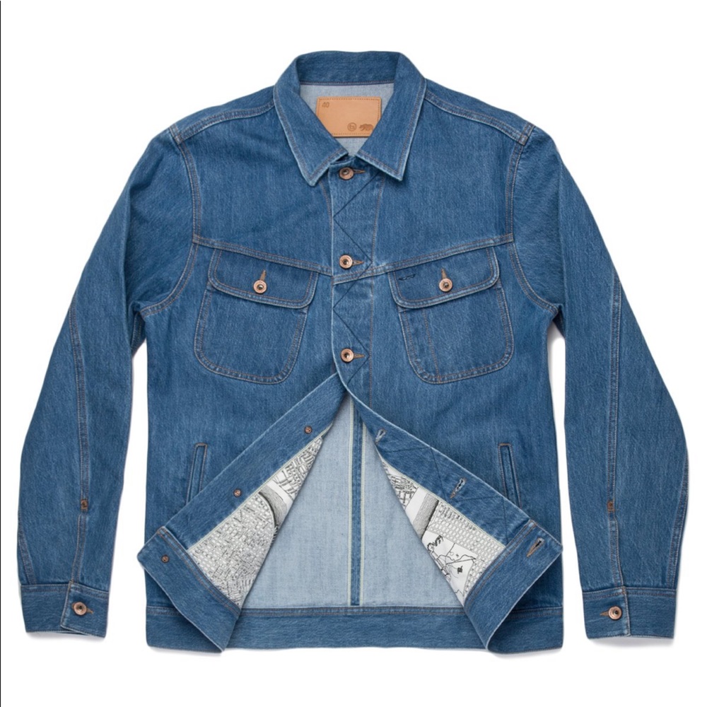 TAYLOR STITCH Denim Long Haul Jacket Organic ‘68